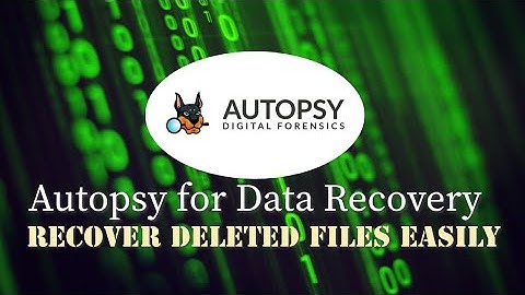 Autopsy for Data Recovery: Recover Deleted Files Easily