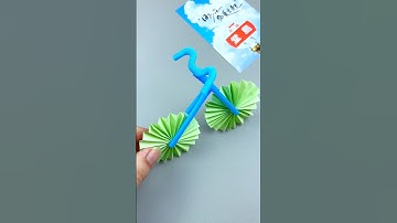 DIY Mini Bicycle with Straws | Easy Recycled Craft for Kids