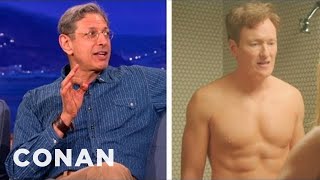 Jeff Goldblum Admires Conan's 6-Pack | CONAN on TBS