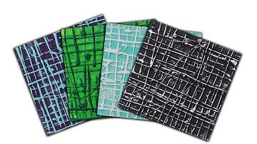 Art Texture Samples - Gesso and Hot Glue Stencil