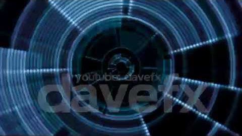 DAVE FX - 2D Circular Tunnel Portal Vortex Blue Color with Ripple Effect and Light Rays