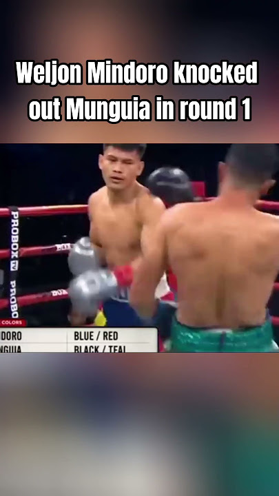 Wiljon Mindoro defeats Munguia via first-round knockout with a powerful uppercut! #shorts#boxing