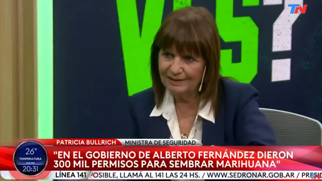 Patricia Bullrich apuntó nuevamente contra el Reprocann