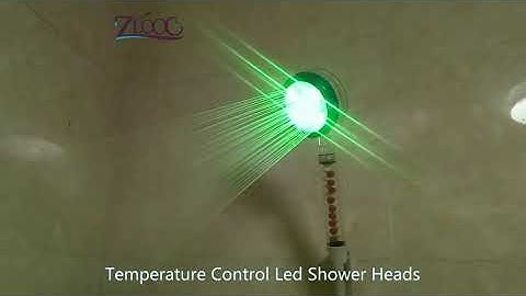Zloog Bathroom 3/7 Color Changing LED Shower Head Temperature Sensor Handheld Mineral Anion Spa High