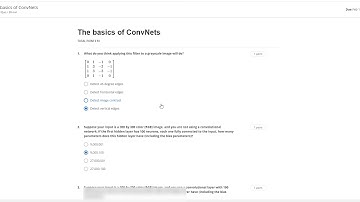 Coursera Deep Learning Specialization - Convolutional Neural Networks Course Week-1 Quiz