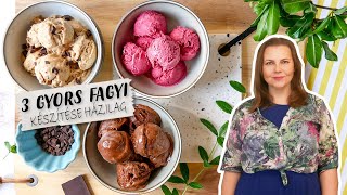 3 gyors házi fagyi egyszerűen 🍦 csokifagyi 🍨 joghurtos gyümölcsfagyi 🍦 chunky monkey recept