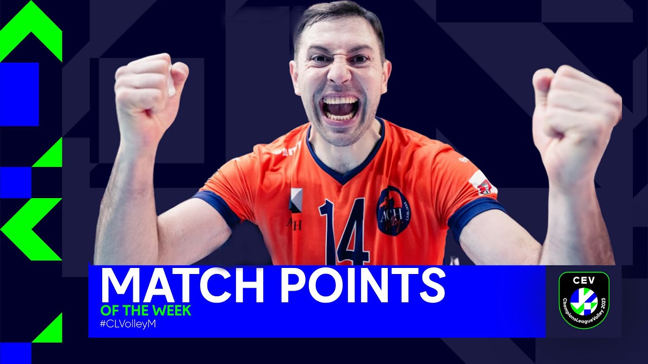 TOP 10:Ranking Match Points of the Round - Watch Until the End - Champions League Volley Men Round 2
