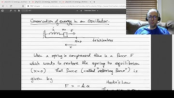Phy101 - Lecture 12 - Energy for a Simple Harmonic Oscillator