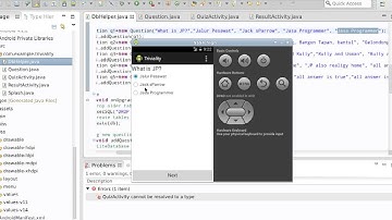 how to create a app quiz android programming?