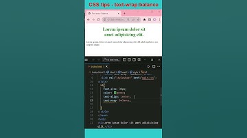 CSS Tips - New CSS property - text-wrap balance #shorts #css3 #frontenddeveloper