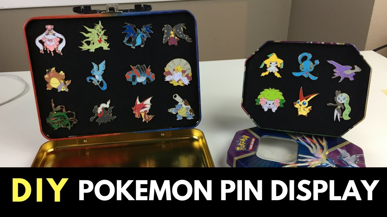 DIY Pokemon Pin Display from Pokemon Tins 
