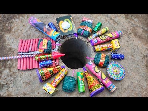 20 Crackers Inside A Big Hole | Unique And Different Types Of Crackers Testing | Fireworks | Patakhe