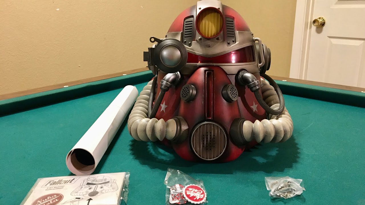 Unboxing Fallout T 51 Power Armor Helmet Nuka Cola Edition Youtube
