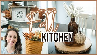 FALL KITCHEN DECORATE WITH ME | FALL FARMHOUSE DECORATING IDEAS AND INSPIRATION 2023
