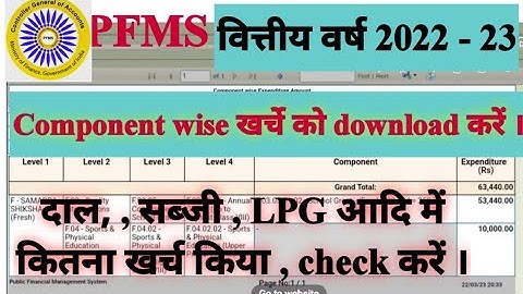 PFMS 2022-23 का Expenditure report check एवं downloa kaise kare | pfms me payment report kaise dekhe