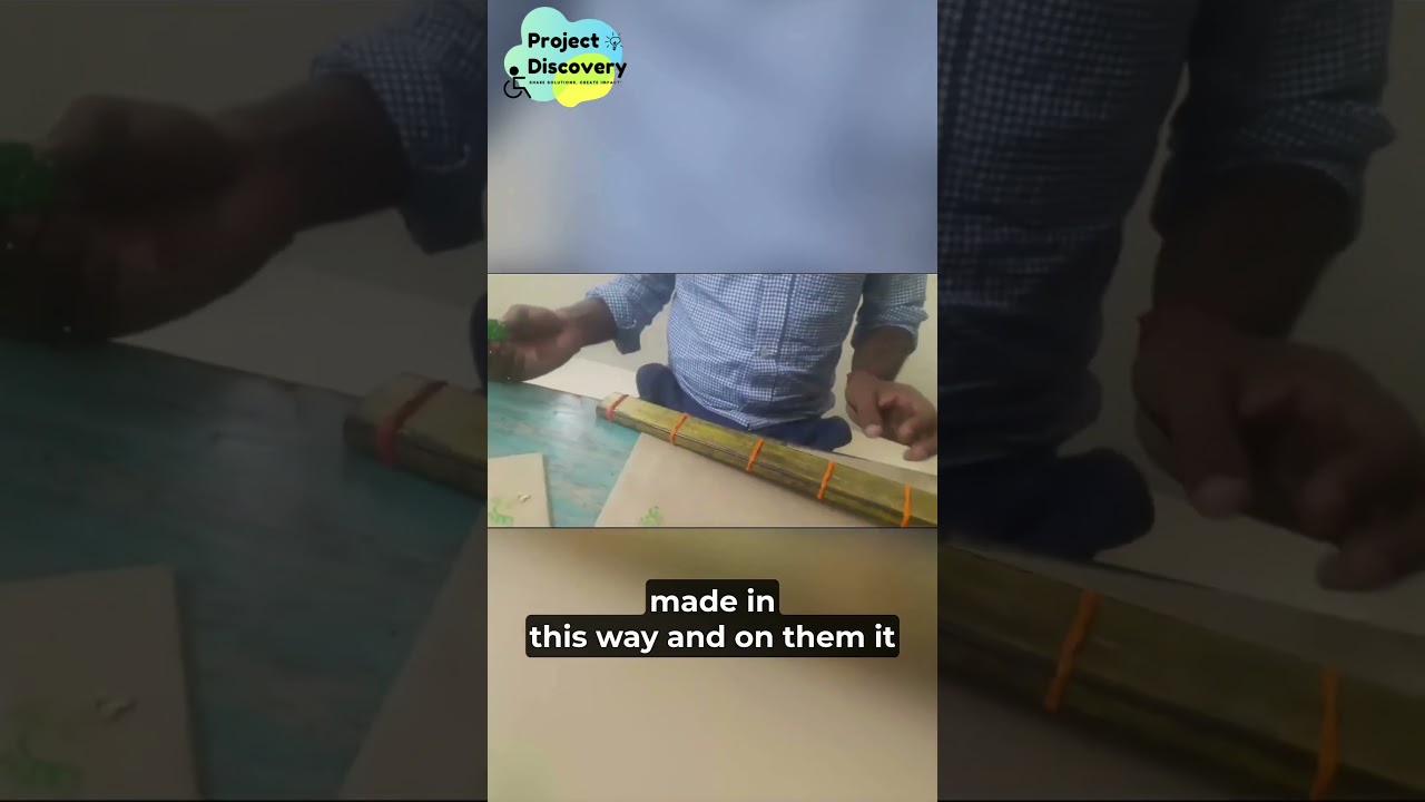 Wooden Scale with Rubber Markings for Visually Impaired Artisans!! 