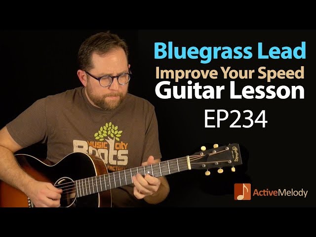 Bluegrass Lead Guitar Lesson - Coordinate your Left and Right Hand