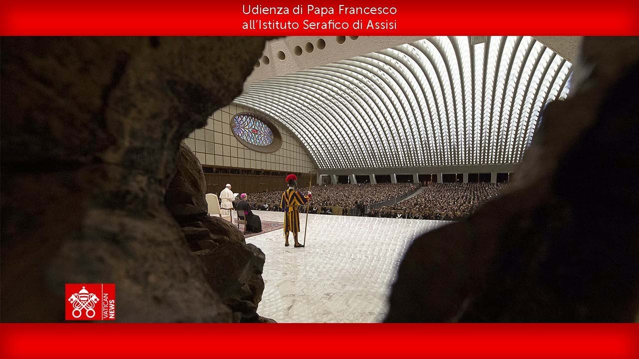 Udienza all’Istituto Serafico di Assisi, 13 dicembre 2021, Papa Francesco