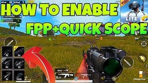 Quick scope and FPP mode in Lite pubg lite//💯% working with legal app// App link ind description