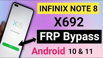 Infinix Note 8 ( X692 ) FRP Bypass Android 10/11 | Google Account Remove | Pattern Unlock