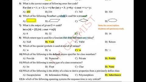 Federal board COMPUTER Paper Class 12 (2021) HSSC-II, COMPUTER MCQs answer keys (31st July, 2021)