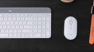 Logitech MK470 Combo Keyboard dan Mouse Wireless Slim - Hitam