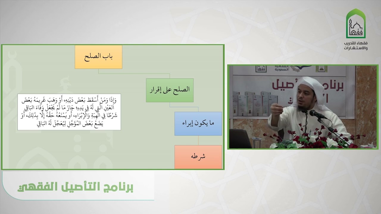 شرح عمدة الفقه - عامر بهجت   باب الصلح