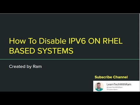 How to disable IPV6 on RHEL systems/servers.