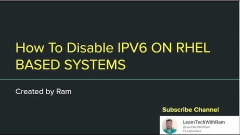 How to disable IPV6 on RHEL systems/servers.