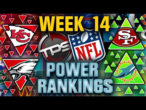 The official nfl week 14 power rankings 2023! (chiefs move down pretty swift) || tps
