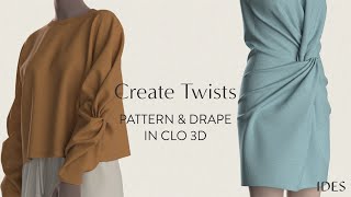 How To Make A Front Twist Dress Pattern I Create Twisted Garments In CLO 3D