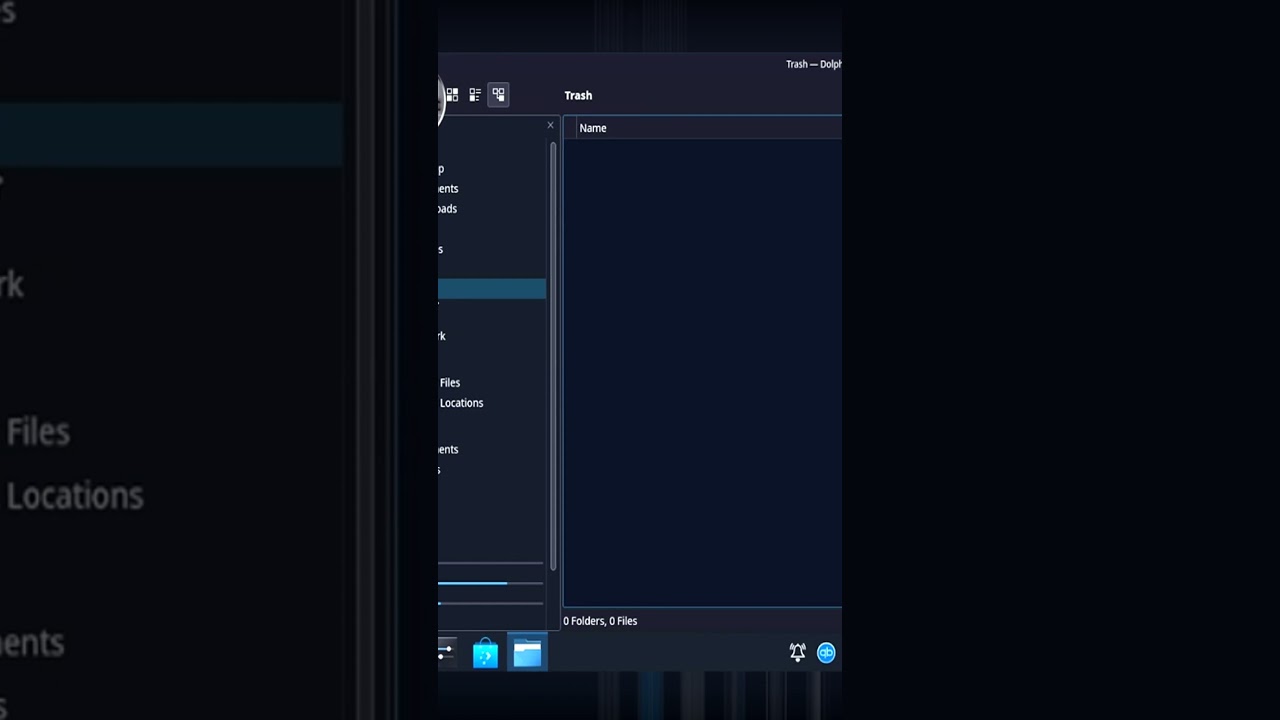 Как включить возможность удалять в обход корзины на steam deck 
