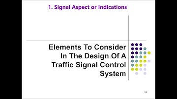 Elements to consider in Traffic Signal