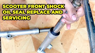 Scooter Front Fork Oil Seal Replace & Servicing | Suzuki Access | English