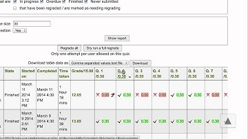 How to view multiple choice quiz answers in iLearn 2.5