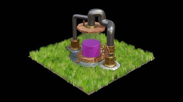I made Clash Of Clan Elixir Collector in blender
