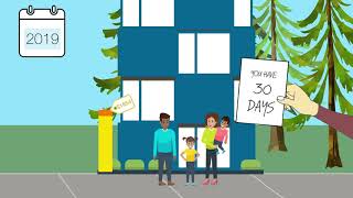 Video explaining new limits to rent increases and no-cause evictions in Oregon