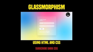 Glassmorphism Login form #Shorts