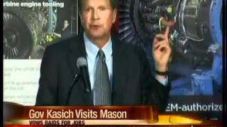 Gov. Kasich Visits Mason And Vows Raids For Jobs.