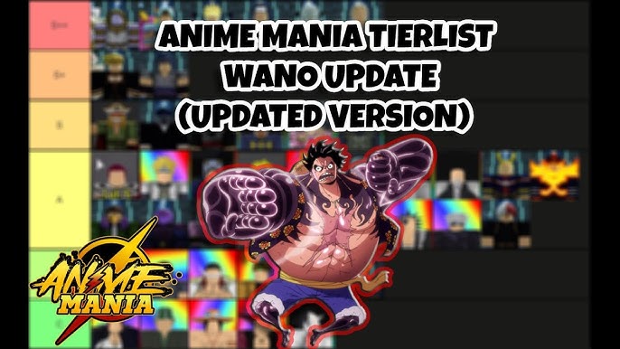 TIER LIST LENDÁRIOS DO ANIME MANIA 