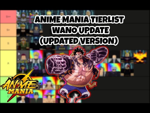 tier list anime mania (one piece update) 