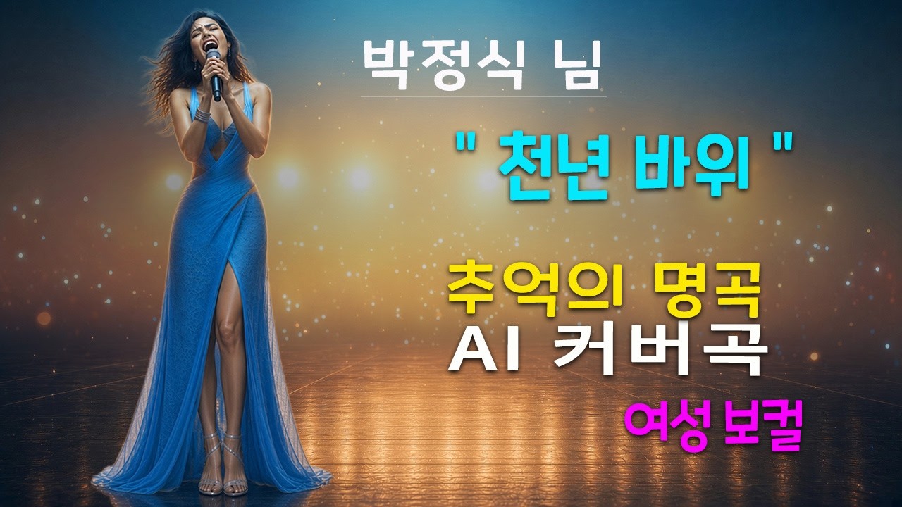 박정식 - 천년바위 / AI 커버 / 추억의 명곡 / 불후의 명곡 / 블루스 락 / 여성보컬 - 허스키, 파워, 감성 폭발 / 조선 블루스락 / 한국어 영어 자막