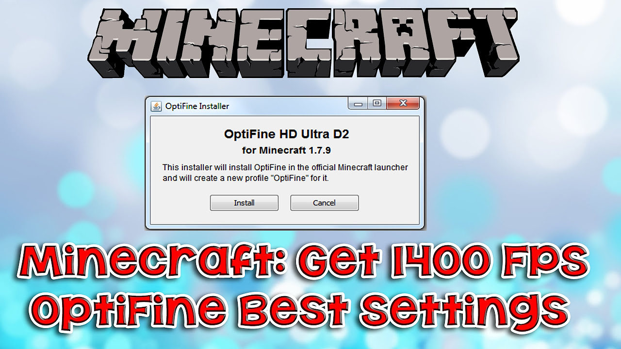 Minecraft: Get 1400 FPS + No lag [Lagless] OptiFine Best Settings | 1.9!!  - Wolfsickness