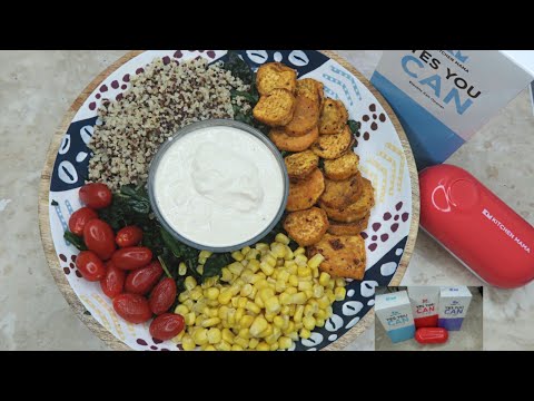 Healthy Salad Recipe For Lunch/ GIVEAWAY KITCHEN MAMA ELECTRIC CAN OPENER