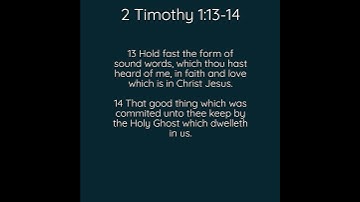 Thumbnail of 2 Timothy 1:13-14 Song (KJV Bible Memorization)