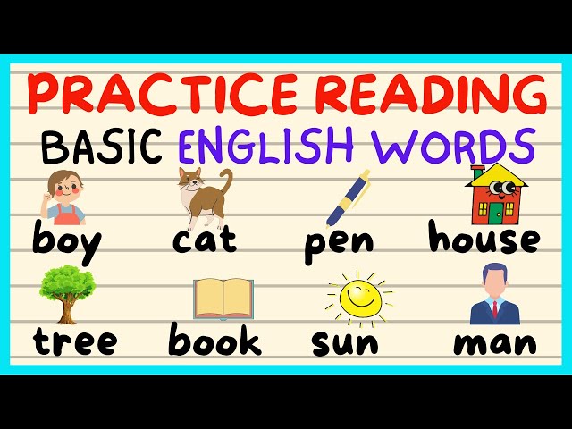 READING BASIC ENGLISH WORDS VOCABULARY / PRACTICE  TODAY FOR BEGINNERS class=