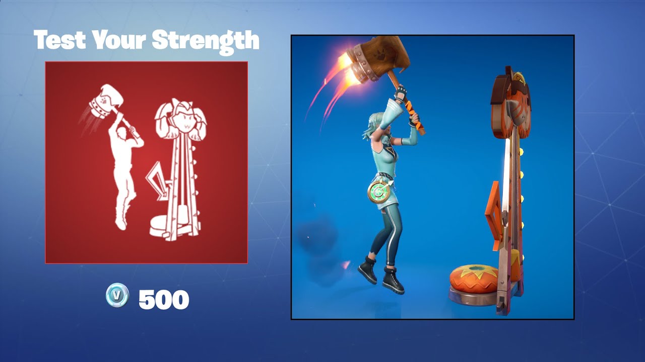 Test Your Strength | Fortnite Emote - YouTube