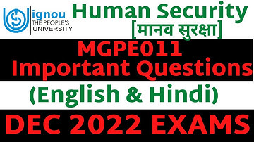 MGPE-011 Important Questions For December 2022 Exams | English & Hindi Medium | IGNOU | MPS |