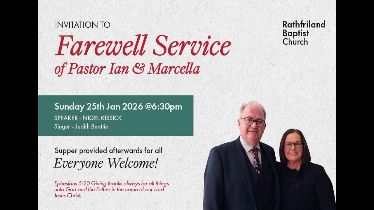 Farewell Service of Pastor Ian & Marcella Wilson