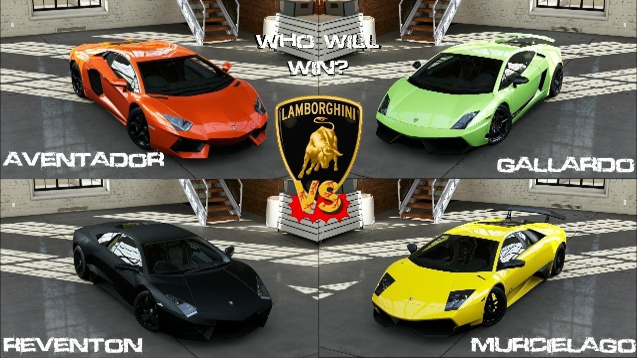 Forza 5 - Lamborghini Aventador vs Gallardo vs Murcielago vs Reventon  Gameplay - YouTube